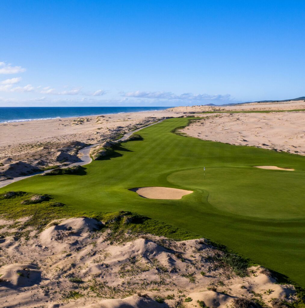 The stunning par 3 third hole at Solmar Links